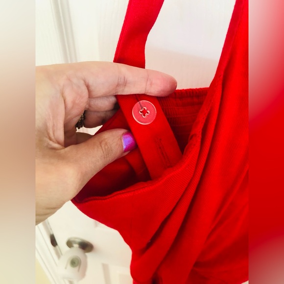 BANANA REPUBLIC RED MIDI DRESS WITH TIE BACK - Picture 7 of 10